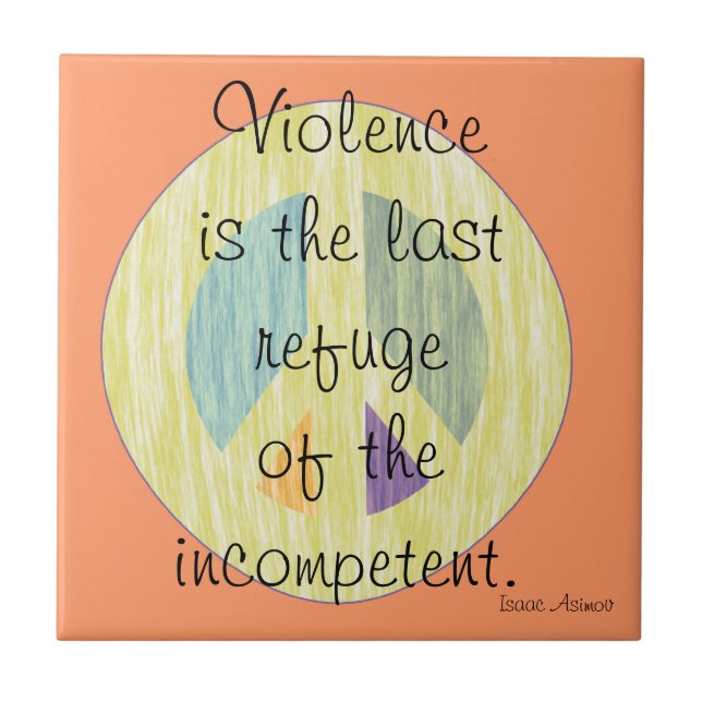 Antikriegsfriedenssymbol-Geschenk-Fliese Trivet Fliese (Vorderseite)