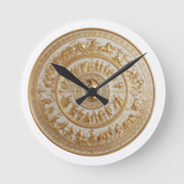 Antikstil Porzellan-Schild des Achill Runde Wanduhr
