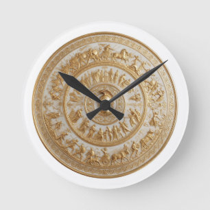 Antikstil Porzellan-Schild des Achill  Runde Wanduhr