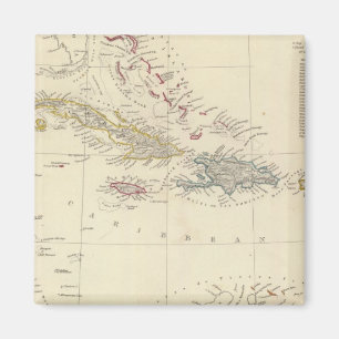 Antillen oder WestIndien Inseln Magnet