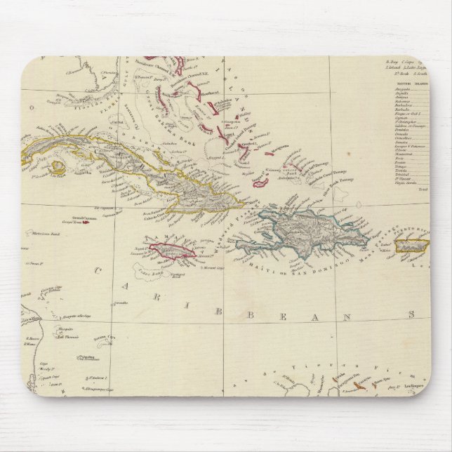 Antillen oder WestIndien-Inseln Mousepad (Vorne)