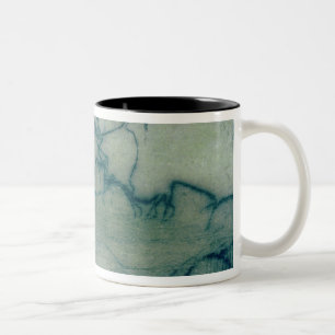 Antilope und Bison, Perigordian (Höhlenmalerei) Zweifarbige Tasse