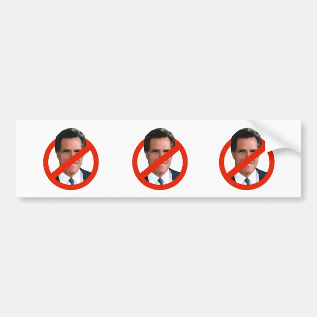 ANTIMitt Romney Autoaufkleber (Vorne)