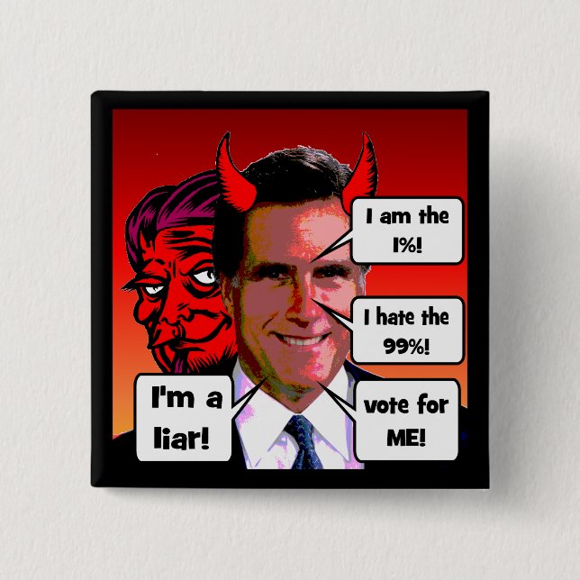 AntiMitt Romney Button (Vorderseite)