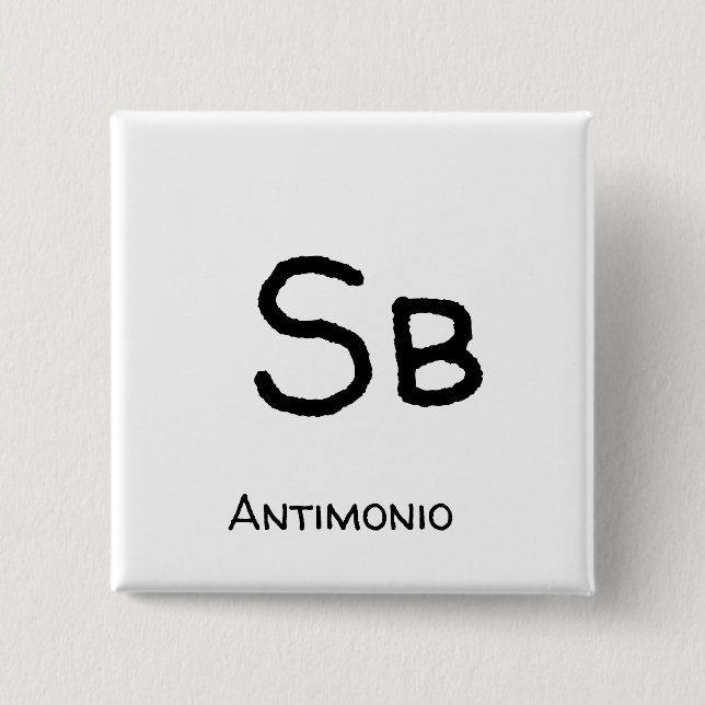 Antimonio - Sb Button (Vorderseite)
