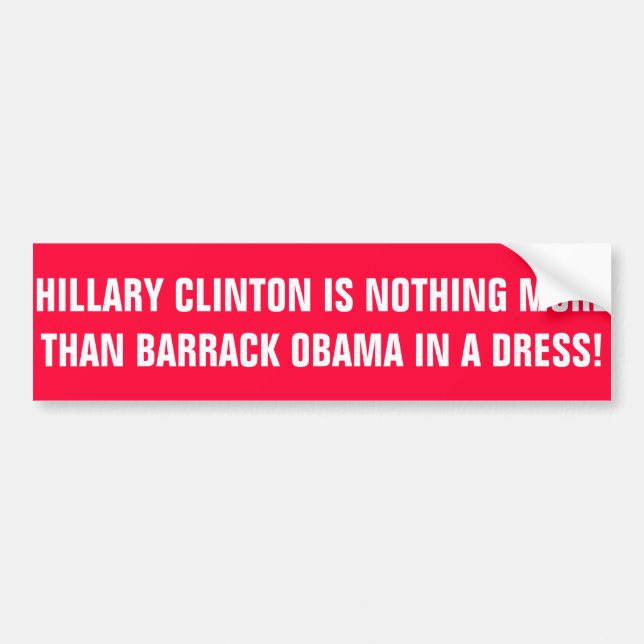 ANTIOBAMA ANTIHILLARY AUTOAUFKLEBER (Vorne)
