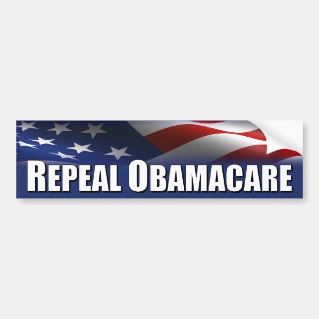 AntiObama - Aufhebung OBAMACARE Autoaufkleber (Vorne)