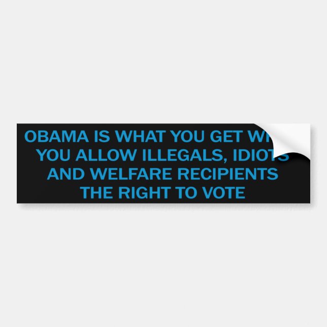 Antiobama-Autoaufkleber Autoaufkleber (Vorne)