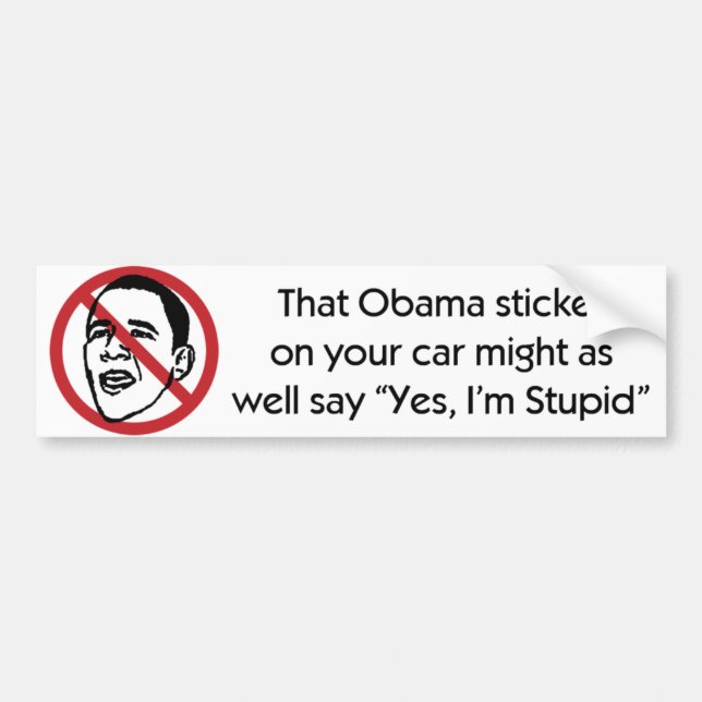 Antiobama-Autoaufkleber Autoaufkleber (Vorne)