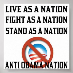 Antiobama-Nations-Plakat Poster