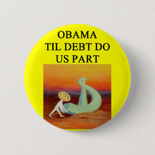 Antiobama-Witz Button