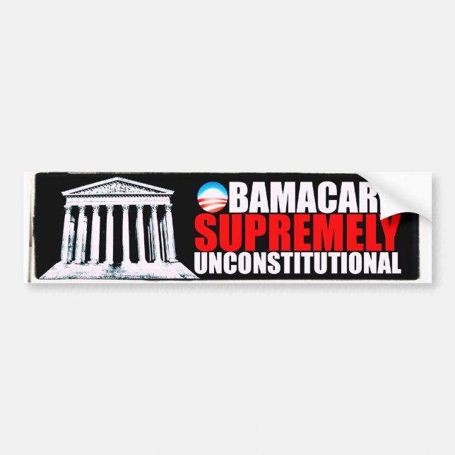 AntiObamaCare - Oberst verfassungswidrig Autoaufkleber (Vorne)