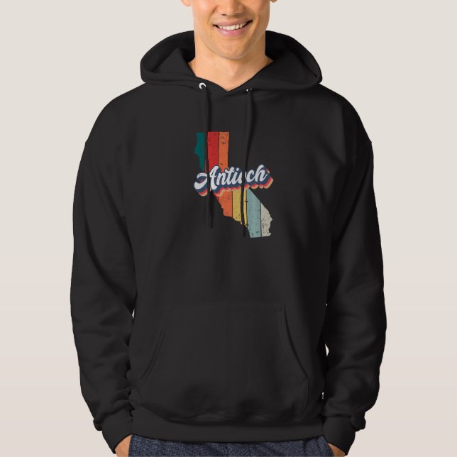 Antioch City Retro Vintage Hometown California Hoodie (Vorderseite)