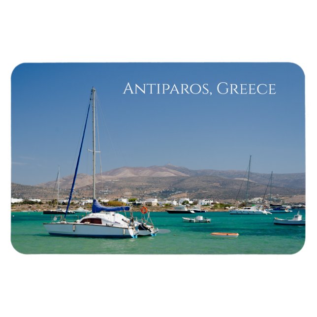 Antiparos Boote Griechische Insel Magnet (Horizontal)