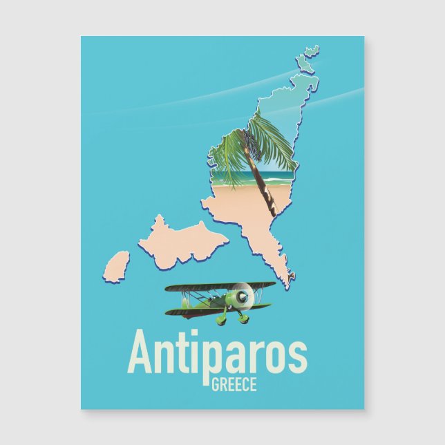Antiparos-Griechenland-Reisekarte Magnetkarte (Vorderseite)