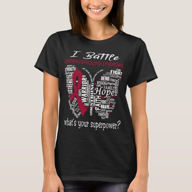 Antiphospholipid Awareness Month Ribbon Syndrom  T-Shirt (Vorderseite)