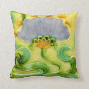 Antiqiue Blumen-Fliesen Kissen