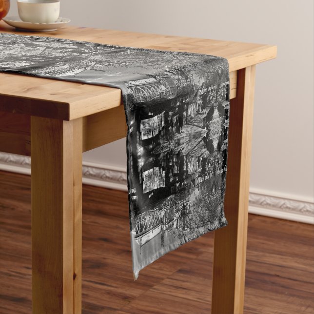 Antiquare der Vintagen Stadt Paris Dame Kurzer Tischläufer (Beispiel)