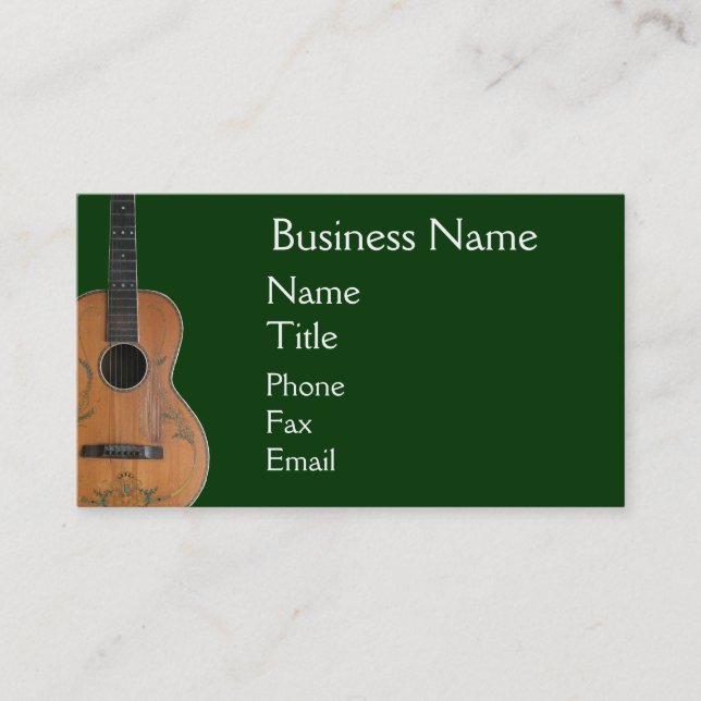 Antiquare Guitar Business Cards Visitenkarte (Vorderseite)