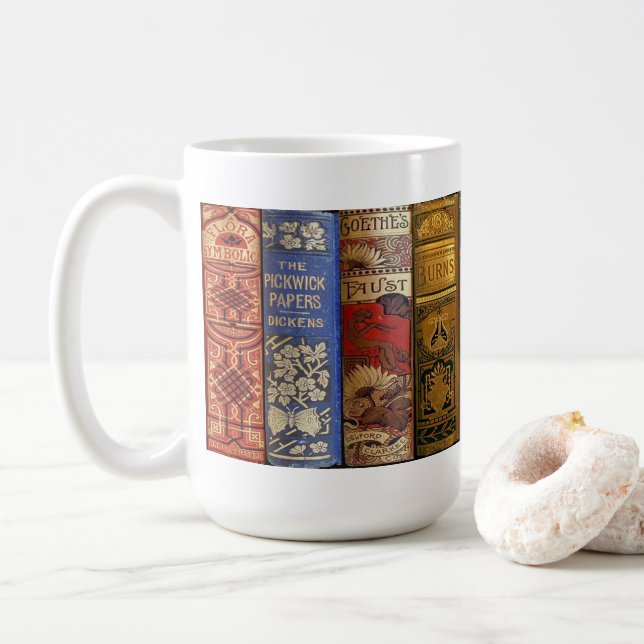 Antiquarian-Buch-Tasse Tasse (Mit Donut)