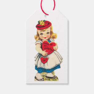 Antiquariertes Valentinsmädchenherz Geschenkanhänger