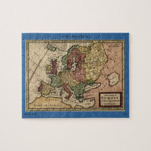Antiquarische Karte von Europa von Herman Moll aus Puzzle