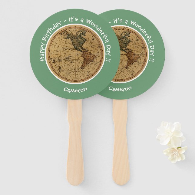 Antique 1786 Western Hemisphäre Karte Themenpartei Fächer (Vorne und Hinten)