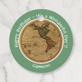 Antique 1786 Western Hemisphäre Karte Themenpartei Geschenkanhänger