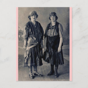 Antique 1920er Frauen in Sinti und Roma Kostümen Postkarte