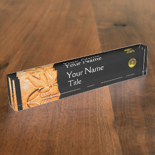 ANTIQUE ÄGYPTISCHE HONEY BEBEN, BLENKEEPER Orange  Namensplakette