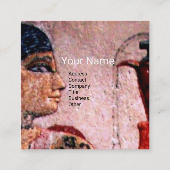 ANTIQUE ÄGYPTISCHE KOSMETIK, FASHION & SCHÖNHEIT M QUADRATISCHE VISITENKARTE (Vorderseite)