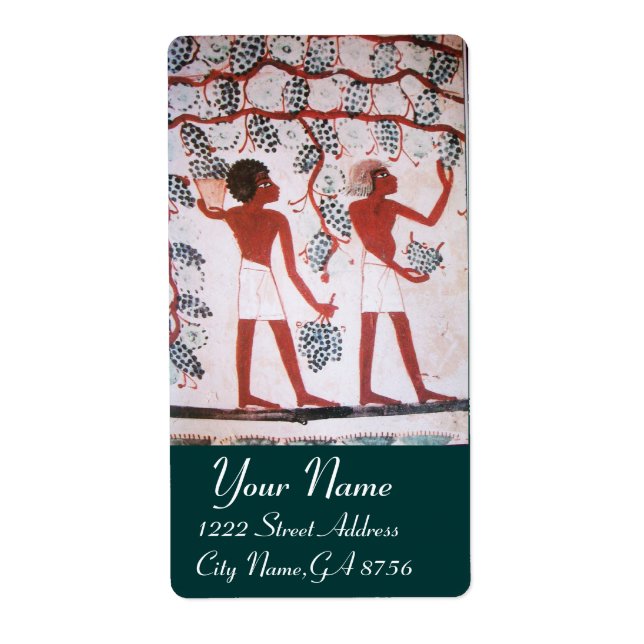 ANTIQUE ÄGYPTISCHE WEINKARTE WEINTRAUM HARVEST (Vorne)