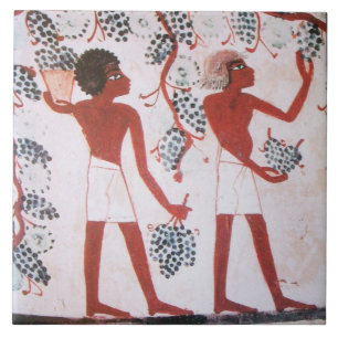 ANTIQUE ÄGYPTISCHE WEINKARTE WEINTRAUM HARVEST FLIESE