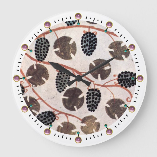 ANTIQUE ÄGYPTISCHE WEINRÜBE UND WEINEN GROßE WANDUHR (Vorderseite)