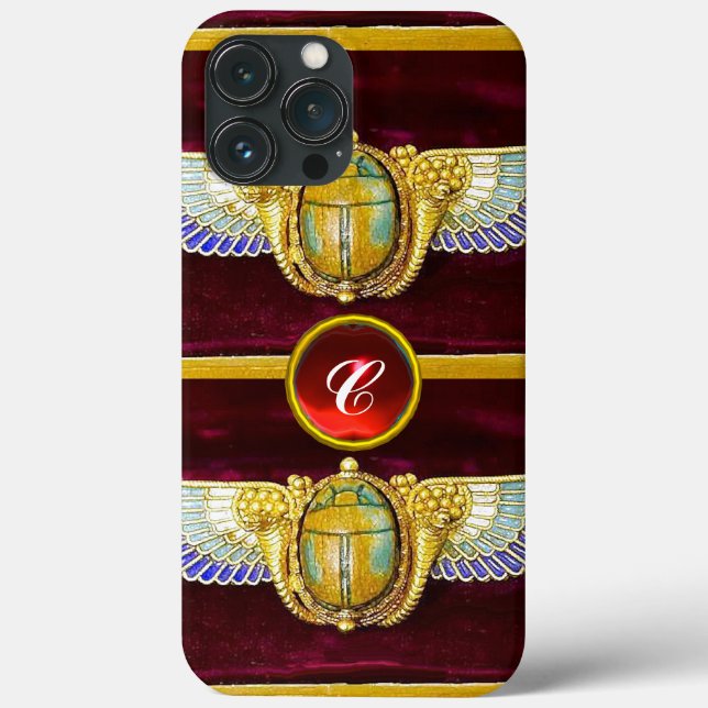 ANTIQUE ÄGYPTISCHE WINGED SCARAB/CORNUCOPIA JEWEL Case-Mate iPhone HÜLLE (Rückseite)