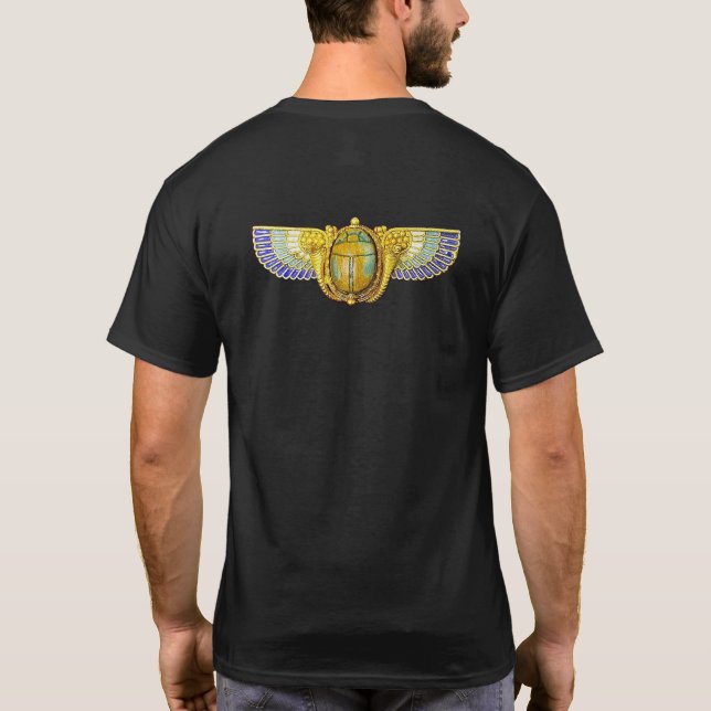 ANTIQUE ÄGYPTISCHE WINGED SCARAB/CORNUCOPIA JEWEL T-Shirt (Rückseite)