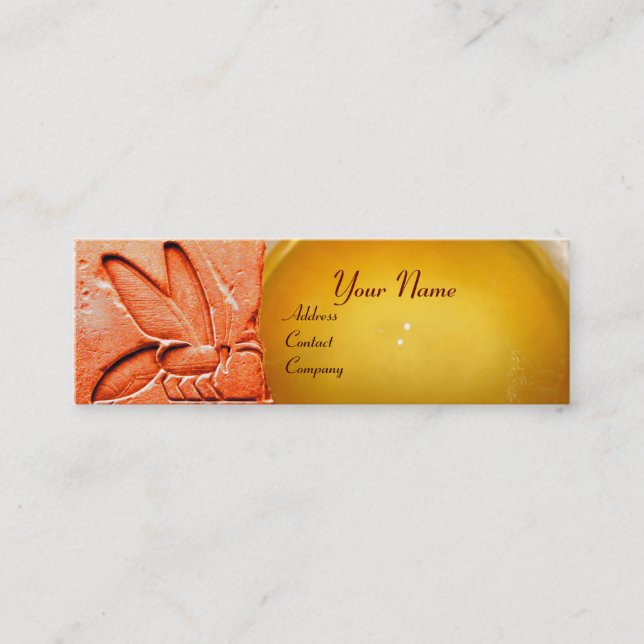 ANTIQUE ÄGYPTISCHES HONEY BIES BEEKEEPER WAX SIEGE MINI VISITENKARTE (Vorderseite)