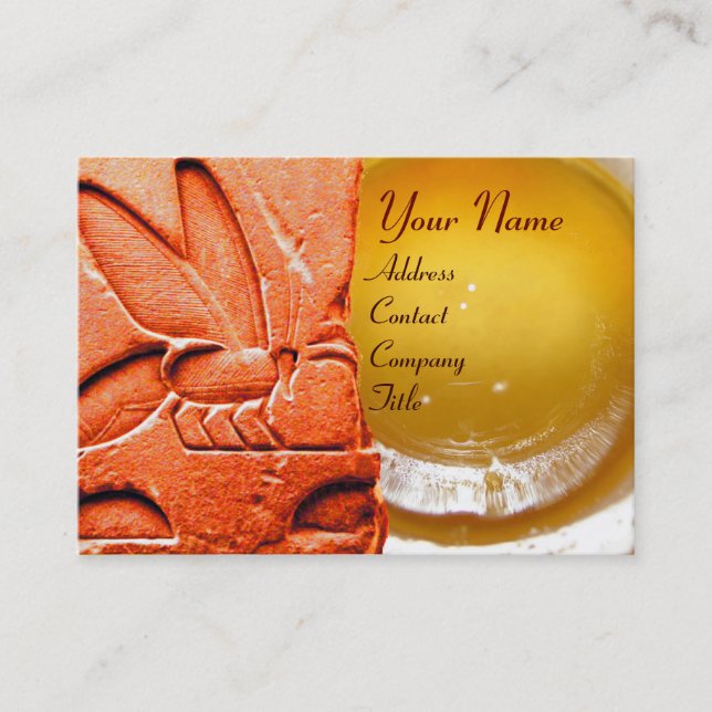 ANTIQUE ÄGYPTISCHES HONEY BIES BEEKEEPER WAX SIEGE VISITENKARTE (Vorderseite)