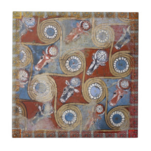 Antique Amenhotep Ägyptisch Blue Gray Fliese