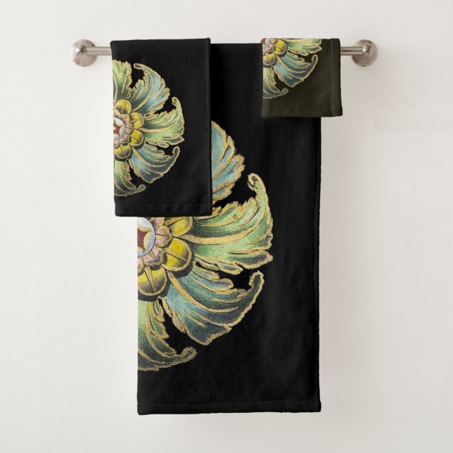 Antique Architectural Rosette Nr. 1 Badhandtuch Set (Insitu)