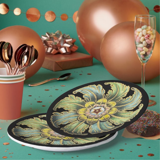 Antique Architectural Rosette Nr. 1 Pappteller (Multi)