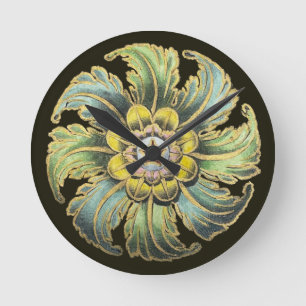 Antique Architectural Rosette Nr. 1 Runde Wanduhr