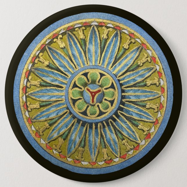 Antique Architectural Rosette Nr. 2 Button (Vorderseite)