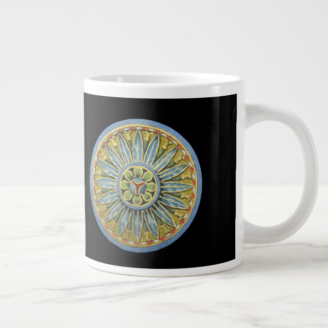 Antique Architectural Rosette Nr. 2 Jumbo-Tasse (Rechts)