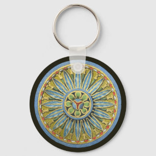 Antique Architectural Rosette Nr. 2 Schlüsselanhänger