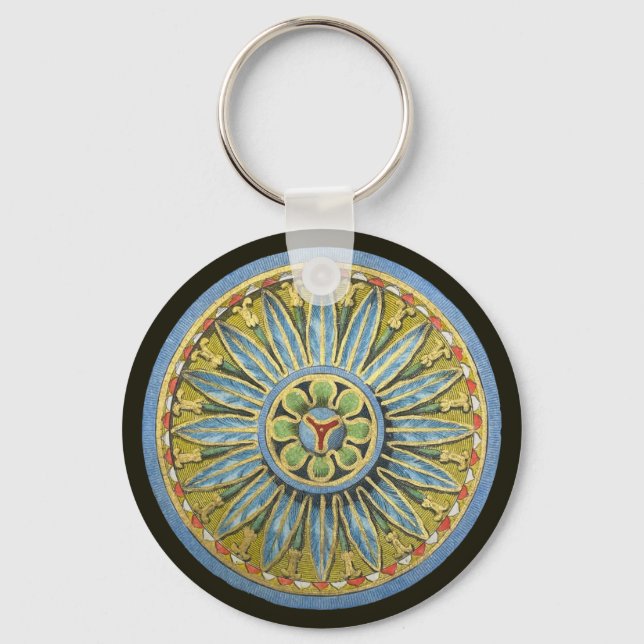 Antique Architectural Rosette Nr. 2 Schlüsselanhänger (Vorderseite)