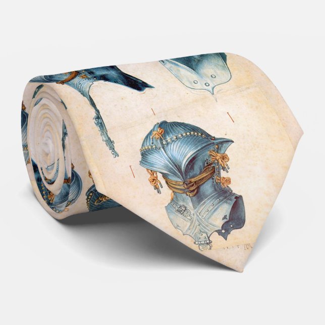 ANTIQUE ARMORS/DREI STUDIEN EINER HELMET-NACHT KRAWATTE (Gerollt)