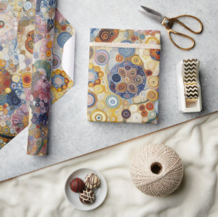 Antique Art Nouveau Style Feine Malerei Geschenkpapier