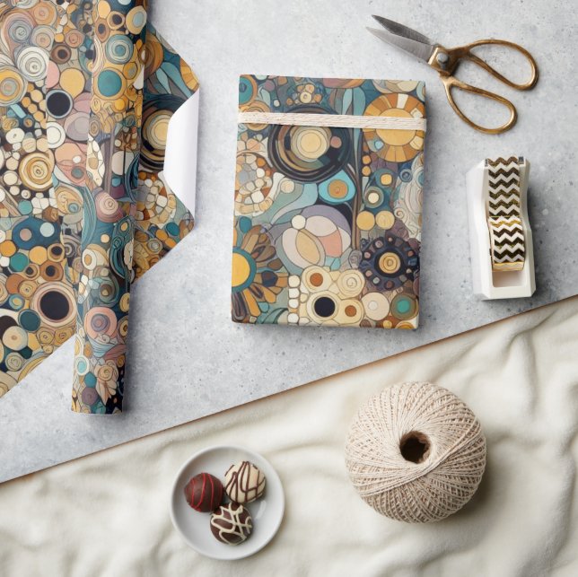 Antique Art Nouveau Style Feine Malerei Geschenkpapier (Kunsthandwerk)