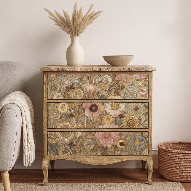 Antique Art Nouveau Style Feine Malerei Seidenpapier (Von Creator hochgeladen)